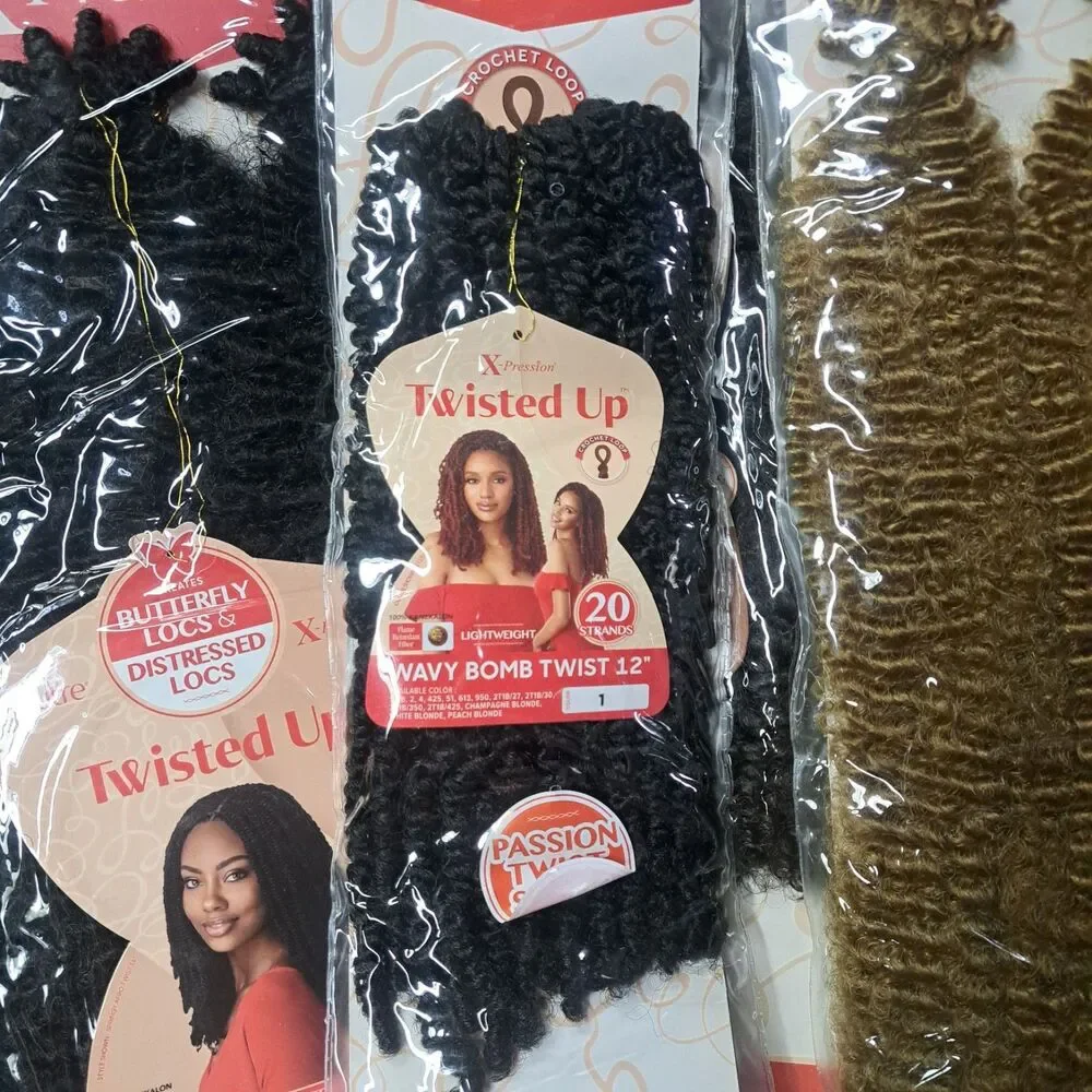 HUGE LOT Outre Synthetic Braid Hair XPression Twisted Up Springy Afro Twist 3X